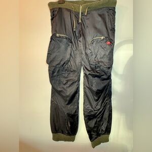 Miss Sixty Insulated Water-Resistant Pants — Black w/ Army Green Trim, Size S